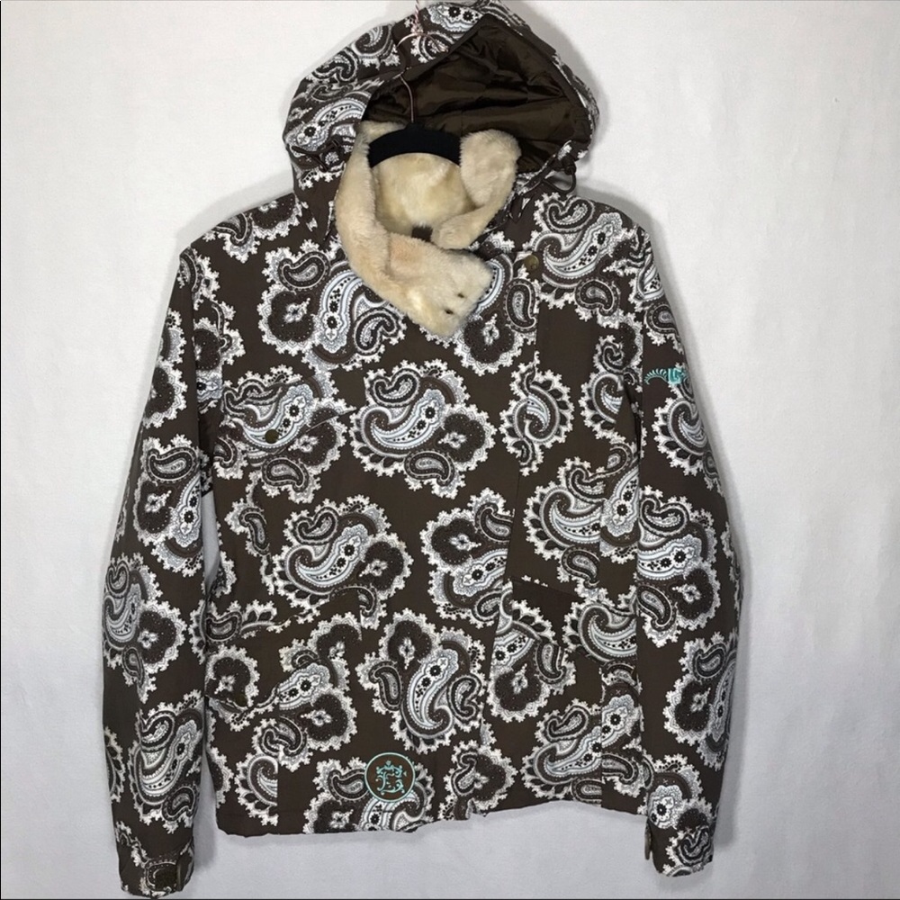 Burton Brown Paisley Snowboarding Winter Jacket